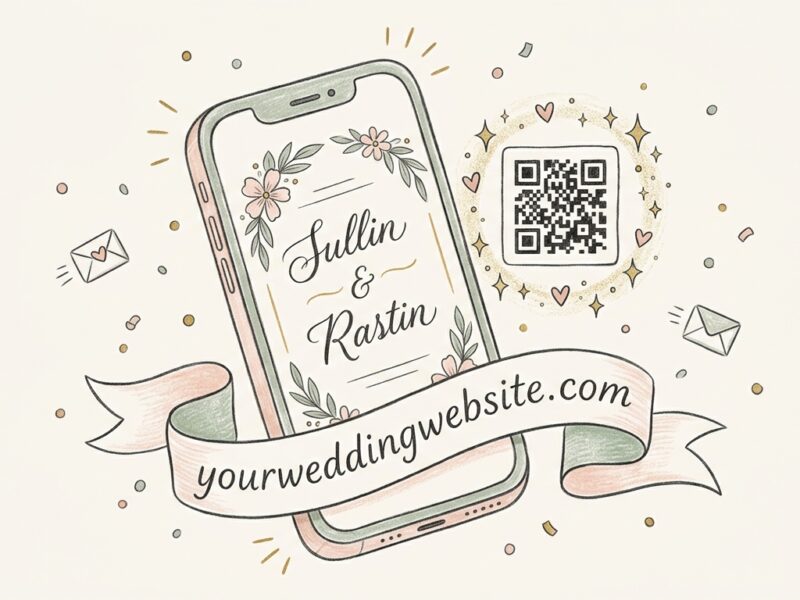 How to Word a Digital Wedding Invitation (With QR Codes, Website URLs, and Online RSVP)