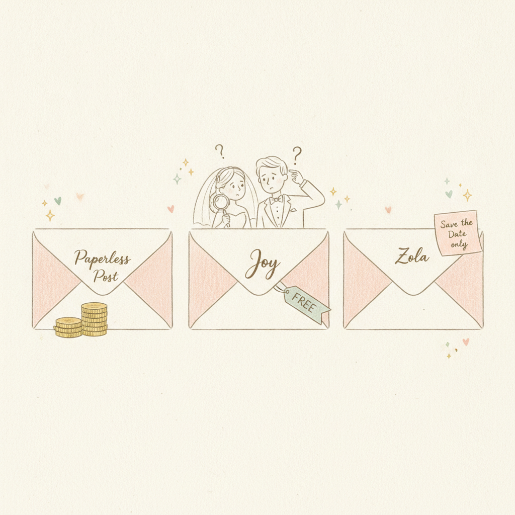 Paperless Post vs Withjoy vs Zola: The Wedding Invitation Comparison Nobody Paid For